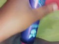 Powerful morning creamy cum with dildo play