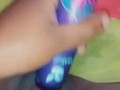 Powerful morning creamy cum with dildo play