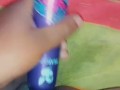 Powerful morning creamy cum with dildo play