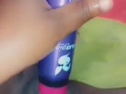 Powerful morning creamy cum with dildo play