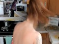 Licking and Sucking on Fruit Naked