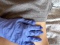 Belly button and medical gloves
