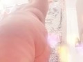 Busy MILF shakes phat ass, strips, Shower Show, Cums HARD on giant dildo in bathtub!