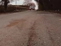 Caught ? Stripping on the road 