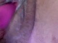 Playing with my creamy pussy up close and personal 
