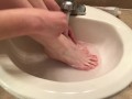Petite Latina Gives Her Small Feet a Spa Day - No Nudity
