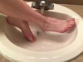 Petite Latina Gives Her Small Feet a Spa Day - No Nudity