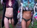 Two girls go hiking and have sex with a strapon dildo Feat ReallySweetTea