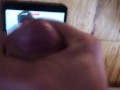 Big Dick Latino Solo Masturbation with Massive Cumshot pt 2 Top View