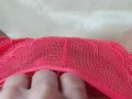 Horny woman wants you to sniff and lick her big lips on pussy that stick out of panties GinnaGg