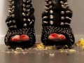 Cup cake food crush with spikey high heels