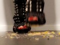 Cup cake food crush with spikey high heels