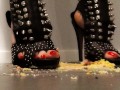 Cup cake food crush with spikey high heels