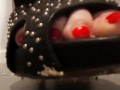 Cup cake food crush with spikey high heels