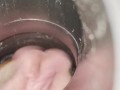 Vacuum cleaner tries to pull my clit into hose view from inside tube