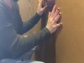 Here is our very first Glory Hole scene ever at home with a Cum in Mouth Finish