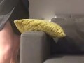Humping armchair with sexy moans & bouncing tits