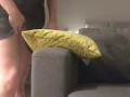 Humping armchair with sexy moans & bouncing tits
