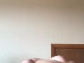 Chubby MILF fucks herself after creampie