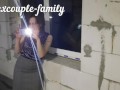 Caught my husband jerking off to gay porn and fucked us with a Double Ended Dildo