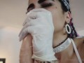 Fetish Anal Playing, HandJob , Sloppy BlowJob, Dildo Fucking On Medical Surgery Latex Gloves