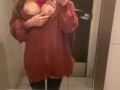 Flashing my perfect boobs at the bathroom of the gas station