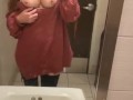 Flashing my perfect boobs at the bathroom of the gas station
