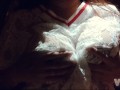 Masturbation in public car, squirt & no underwear with beautiful big boobs girl