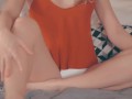 Sweet moans masturbating with Tantric music