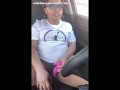 Thick Ebony Caught Squirting in Car In Parking Lot