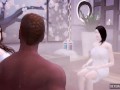 Two Girls Flirt with a Boy to Have Sex in the Sauna - Sexual Hot Animations