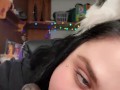 BBW xxKittens submissive neko girl bbc dildo deep throat, gagging