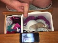 Fan dared me to Piss all over my wife’s Bras & Panties In her drawer, so I did after cumming on them
