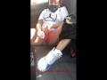 Horny Ebony Play With Dildo And Squirt All Over Car Backseat In Parking Lot
