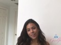 Amateur Latina with HUGE tits works that cock and fucks it POV - behind the scenes (Autumn Falls)