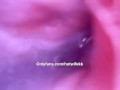 Internal creampie pussy camera using cum as lube