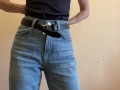 Hot ass was spanked with a belt