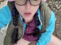 Nasty Hiker Shows Off her Messy Panties