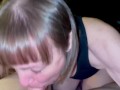 Granny sucking him till he explodes in her mouth and some shoots out the sides of her mouth 