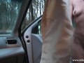 Blonde Bitch fucked by Stranger on a Parking Lot !!