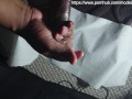 Black Bear Stroking Greased Up Dick, Cums Hard