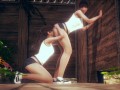 Clothed Outdroor Wall Pussy Licking Fun With Lesbian stepsister