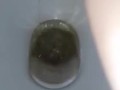 Peeing in my blue panties in the toilet