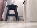 nylon feet from under the desk