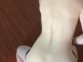 Hottie Spanks Ass Red and Fingers Both Holes!