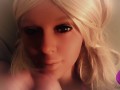 Hot Blonde Real Doll gets fantastic Facial (4K)