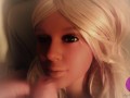 Hot Blonde Real Doll gets fantastic Facial (4K)