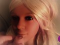 Hot Blonde Real Doll gets fantastic Facial (4K)