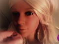 Hot Blonde Real Doll gets fantastic Facial (4K)