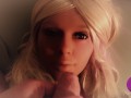 Hot Blonde Real Doll gets fantastic Facial (4K)